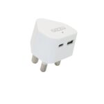 GIZZU Fast Charge Wall Charger Type C 20W & USB - 3 Prong Round Plug
