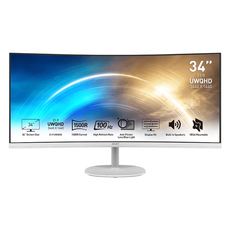 34" MSI PRO MP341CQ Professional Monitor