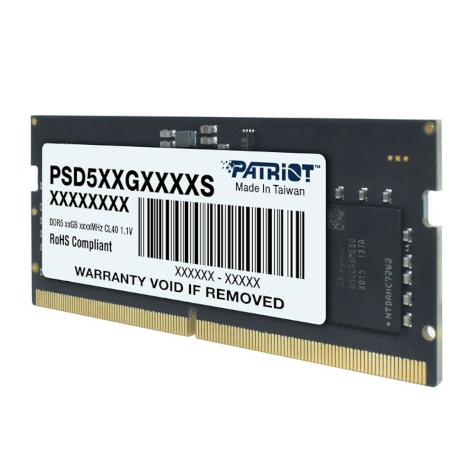 16GB Patriot Signature Line DDR5 4800MHz Single Rank SODIMM Notebook Memory - Image 2