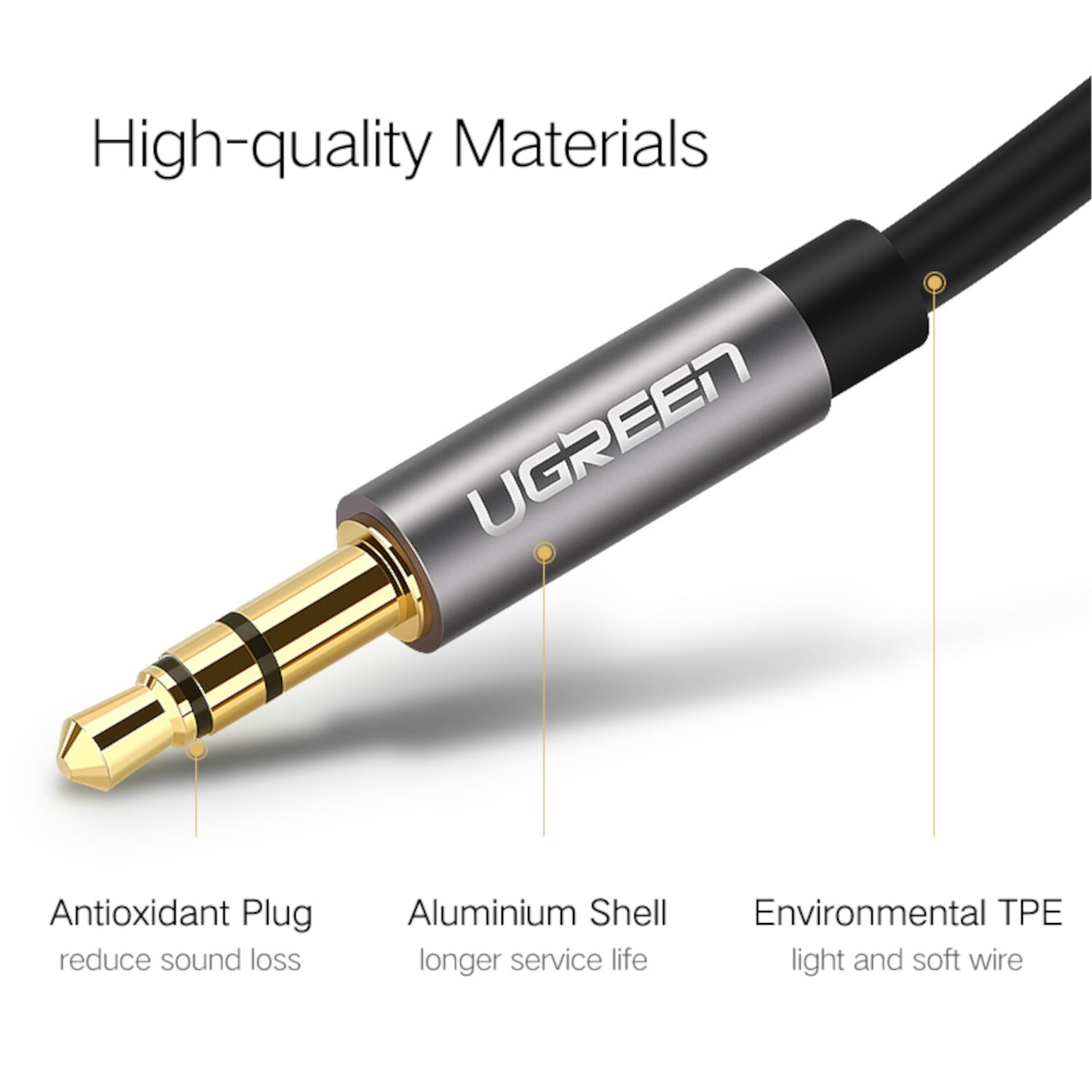 UGREEN 3.5mm Aux Cable 3m - Image 3