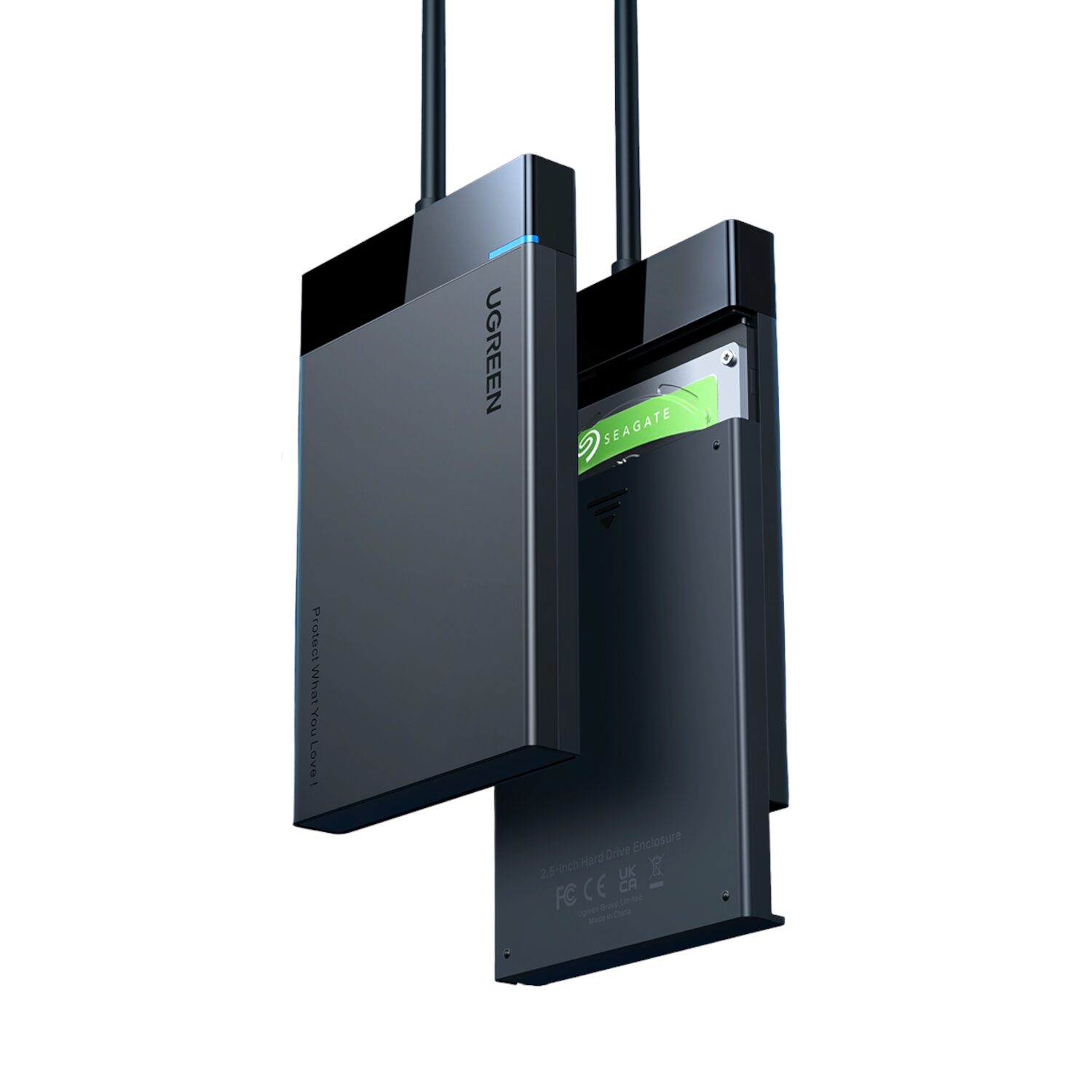 UGREEN USB 3.0 to 2.5” SATA Hard Drive Enclosure (Non-Detachable Cable) - Image 3