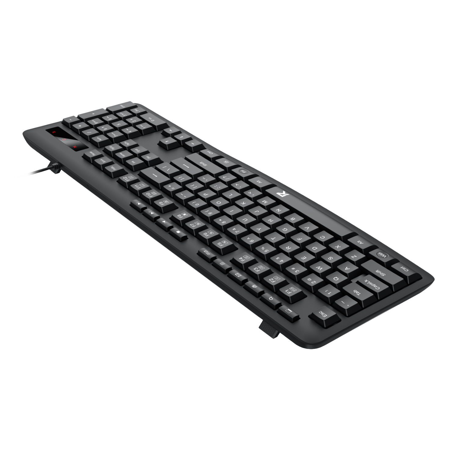 Redragon BK-7366 Full-size Ergonomic Wired Membrane Office Keyboard - Black - Image 4