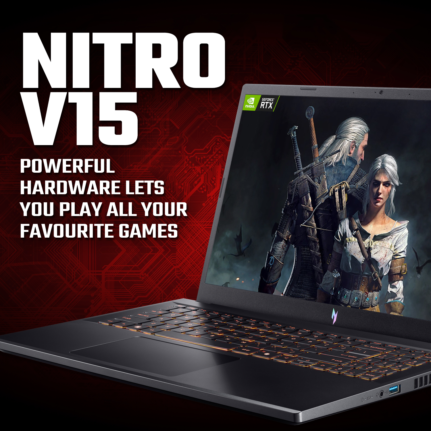 15.6" Acer NITRO V 15 Gaming Laptop | Intel Core 5 210H | 16GB | 512GB | RTX 4050 6GB | Windows 11 Home - Image 8