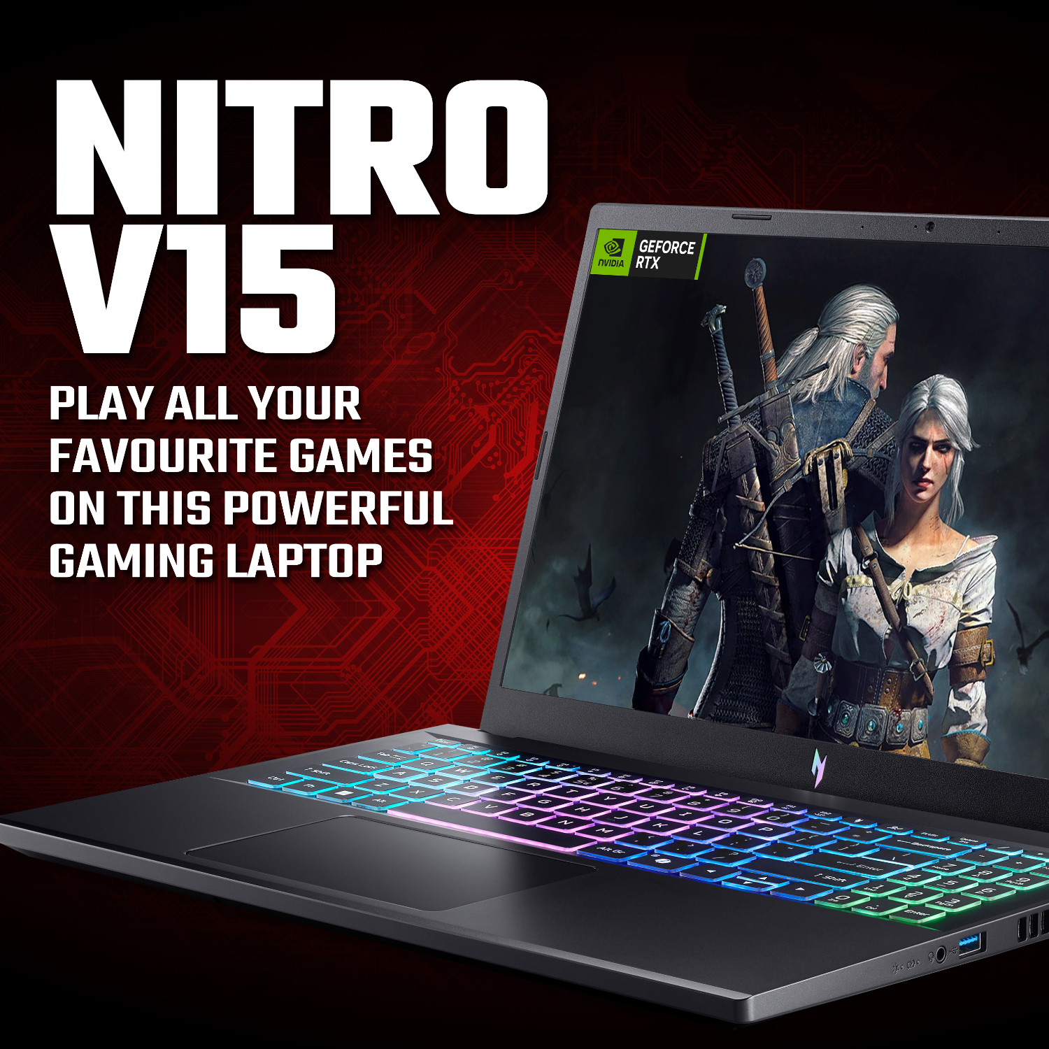 15.6" Acer NITRO V 15 Gaming Laptop | AMD Ryzen 5 | 16GB | 512GB | RTX 5050 8GB | Windows 11 Home - Image 9