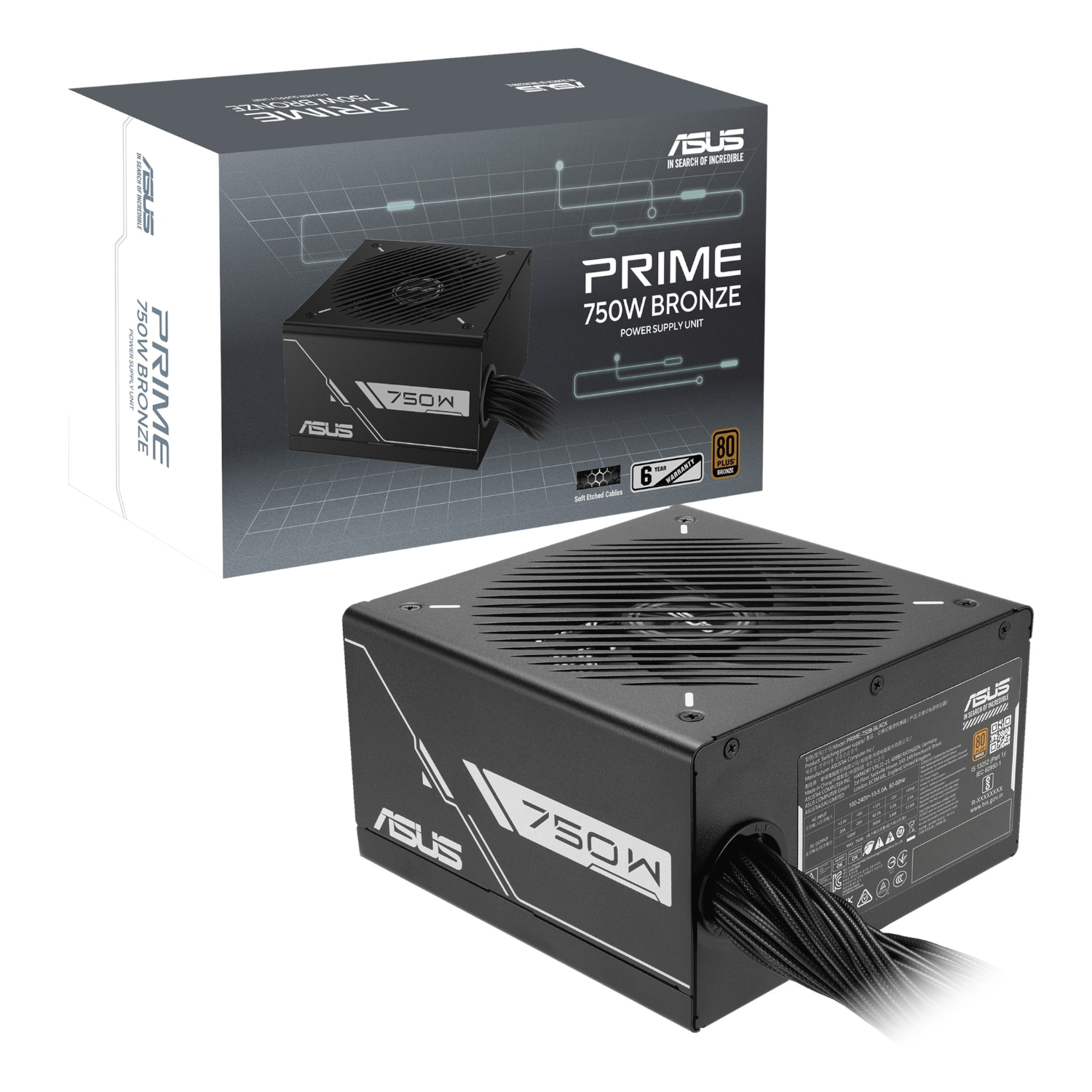 750W Asus PRIME 80 PLUS Bronze ATX Non-modular Power Supply