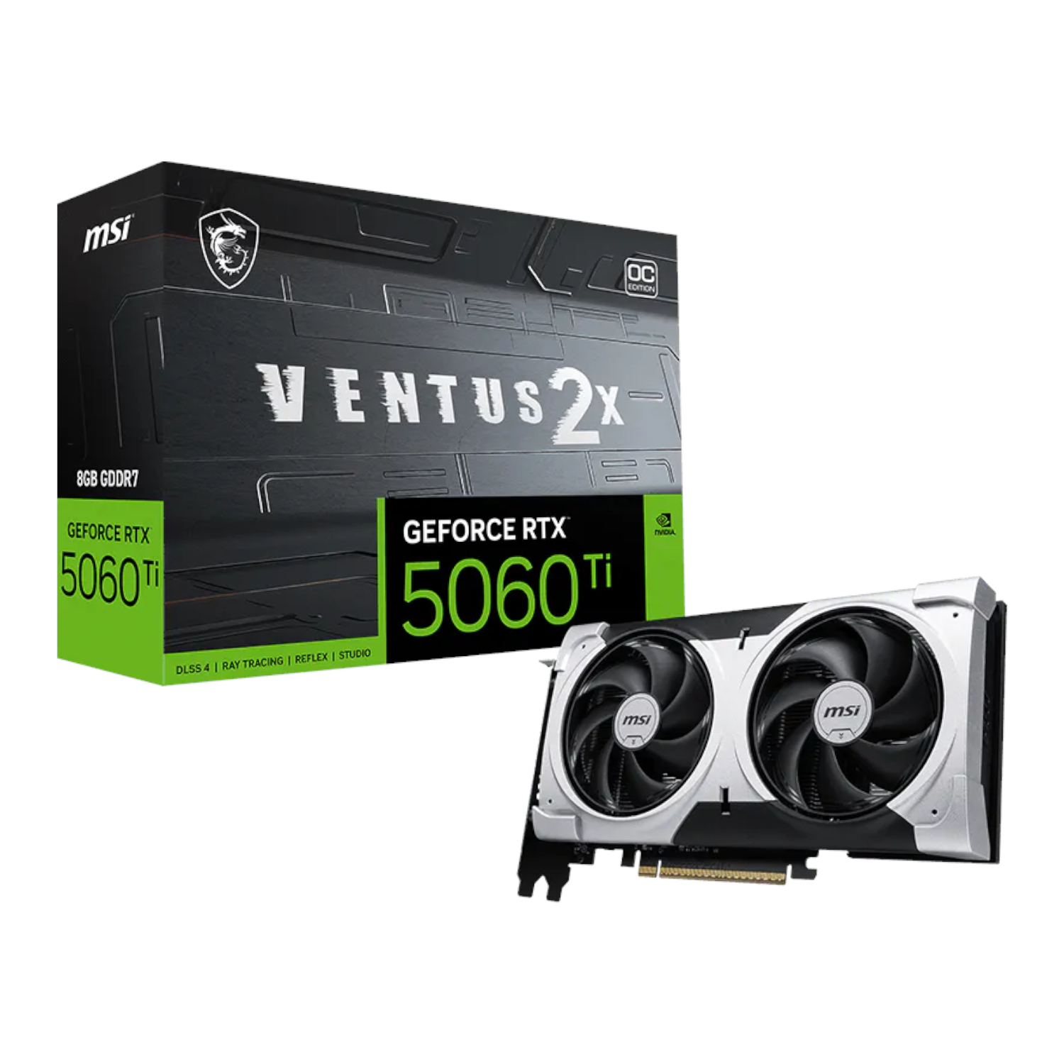 8GB MSI Nvidia GeForce RTX 5060TI VENTUS 2X OC PLUS Graphics Card