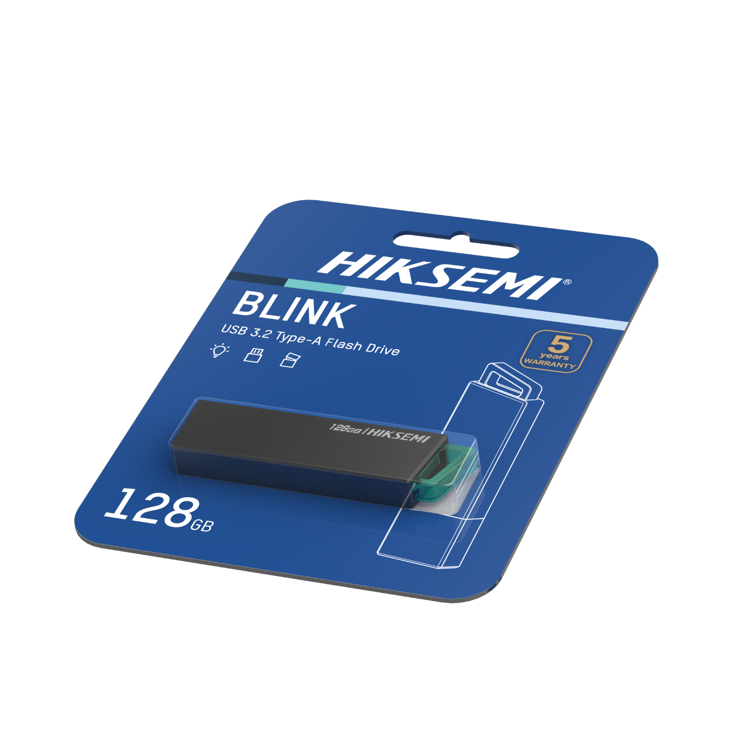 128GB Hiksemi Blink USB3.2 Flash Drive - Black - Image 5