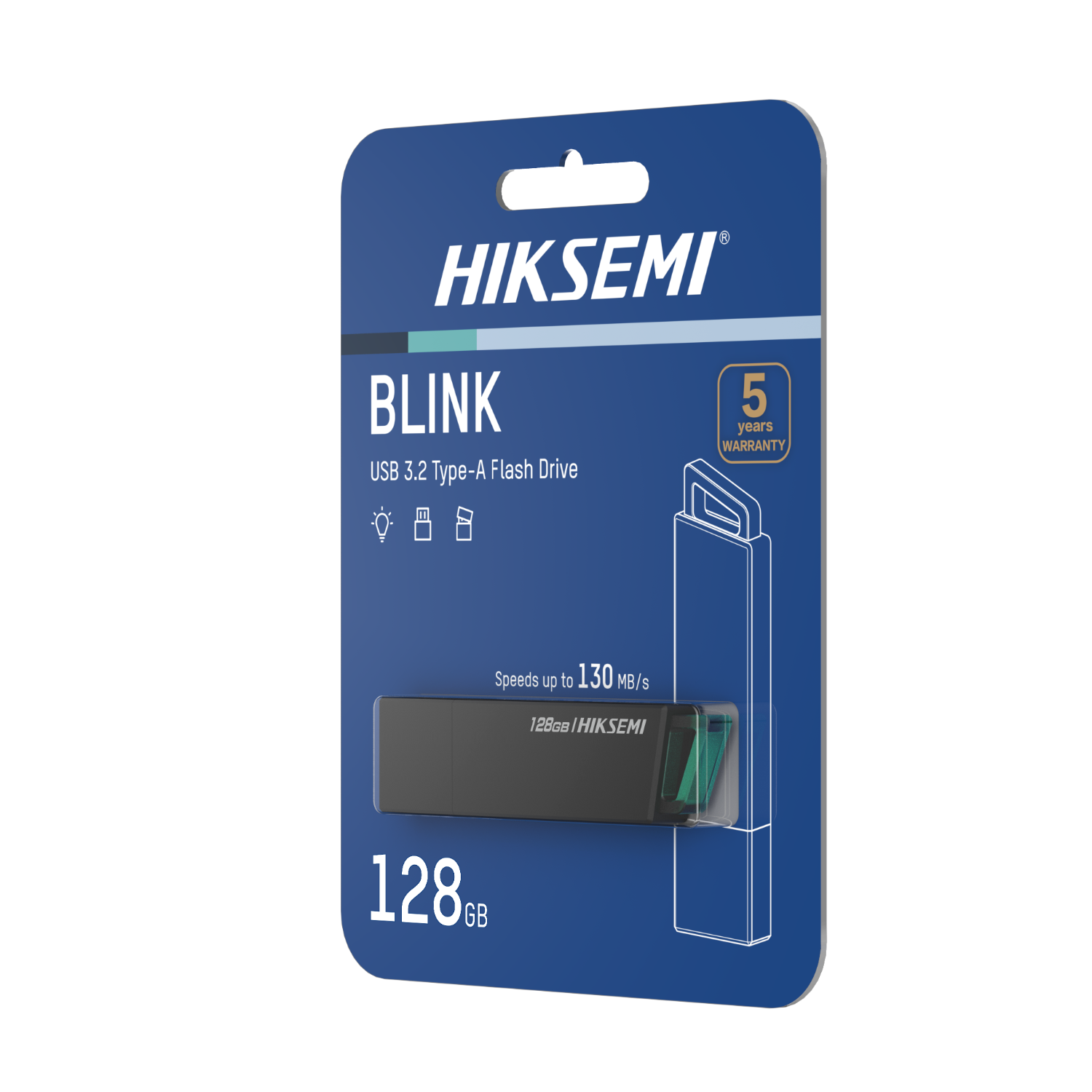 128GB Hiksemi Blink USB3.2 Flash Drive - Black - Image 6